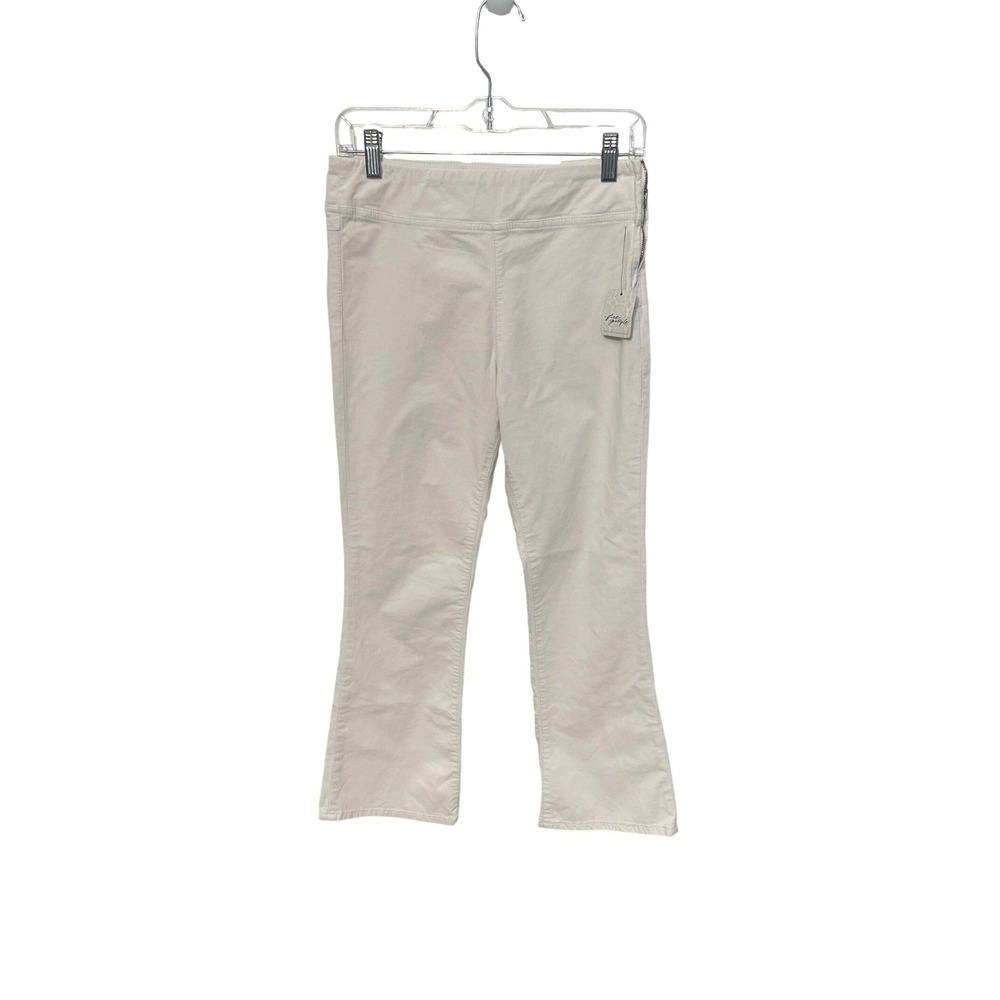 We The Free Pants Women XS White In My Feelings Mid Rise Crop Boot Corduroy NEW